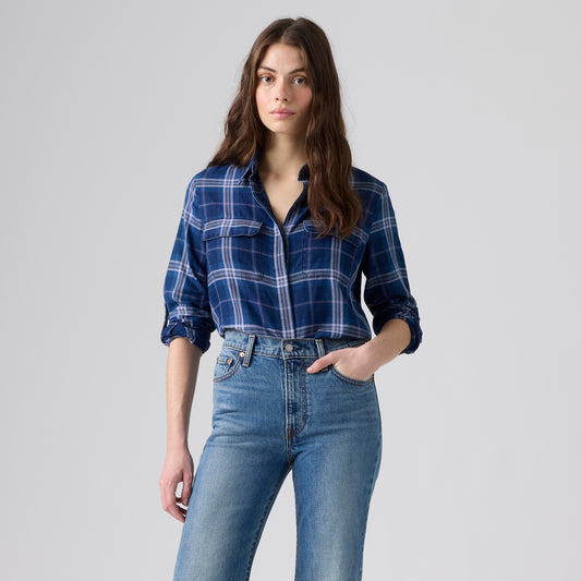 LEVI'S® WOMEN'S ELAINE UTILITY SHIRT - MULTI-COLOR