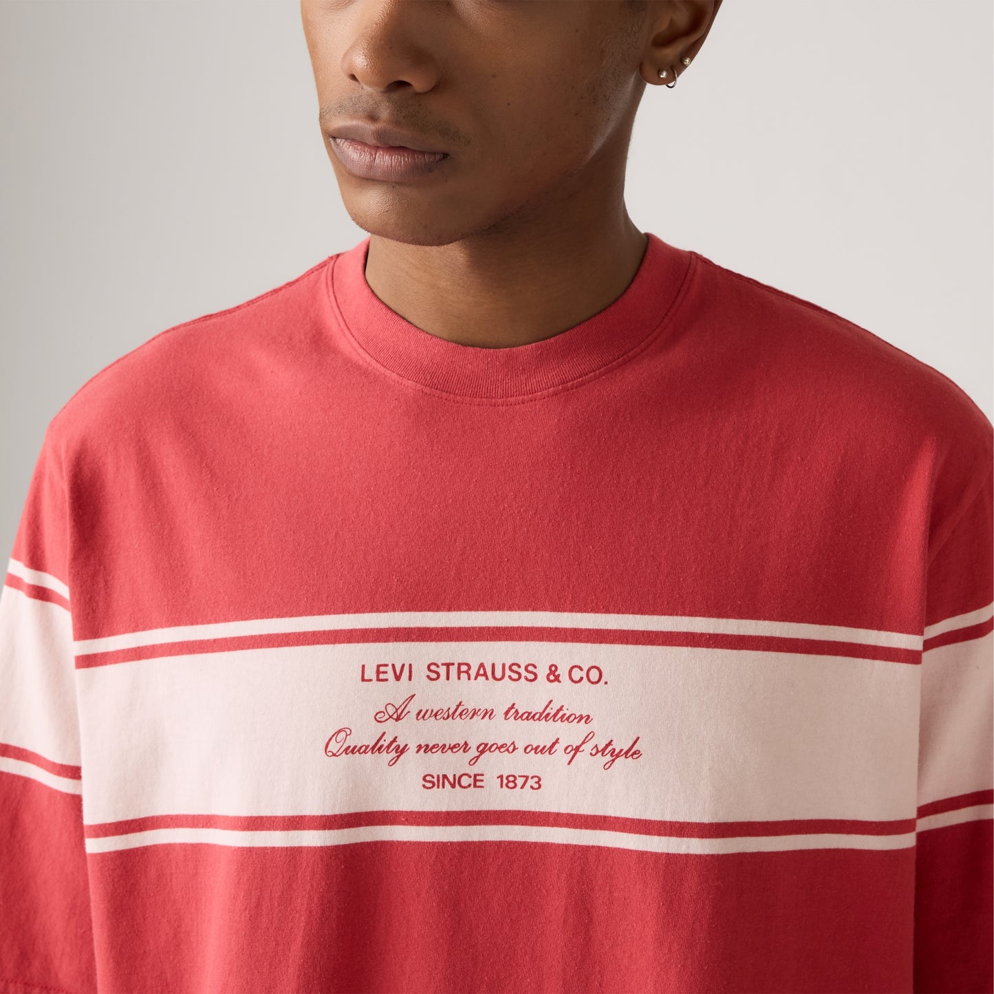 LEVI'S® MEN'S HALF-SLEEVE T-SHIRT - MED INDIGO - WORN IN