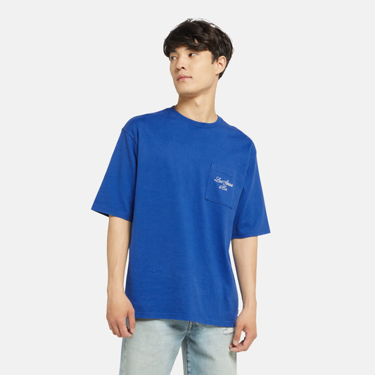 LEVI'S® MEN'S HALF-SLEEVE GRAPHIC POCKET T-SHIRT - BLUE