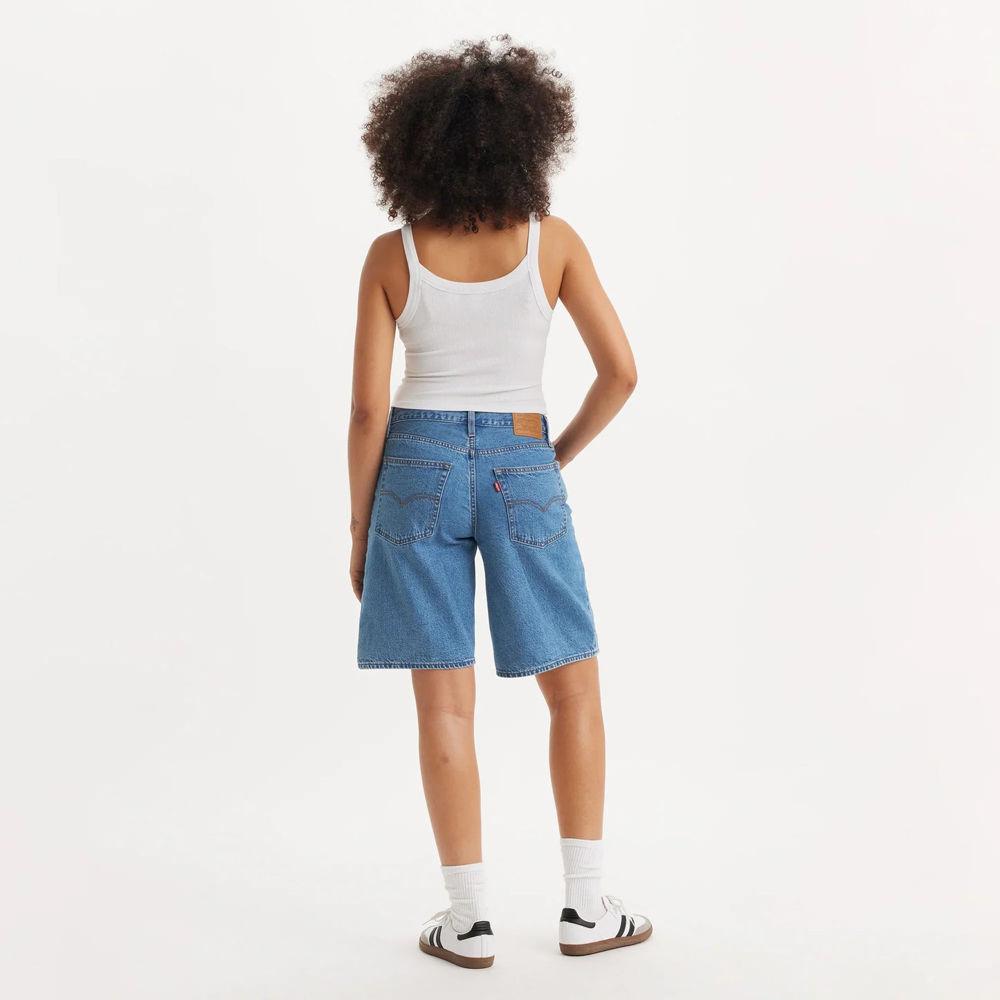 LEVI'S® WOMEN'S BAGGY DAD JORTS - DARK INDIGO - FLAT FINISH
