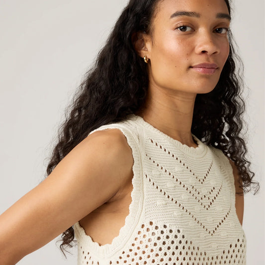 LEVI'S® WOMEN'S ADRIENNE CROCHET TANK - WHITE