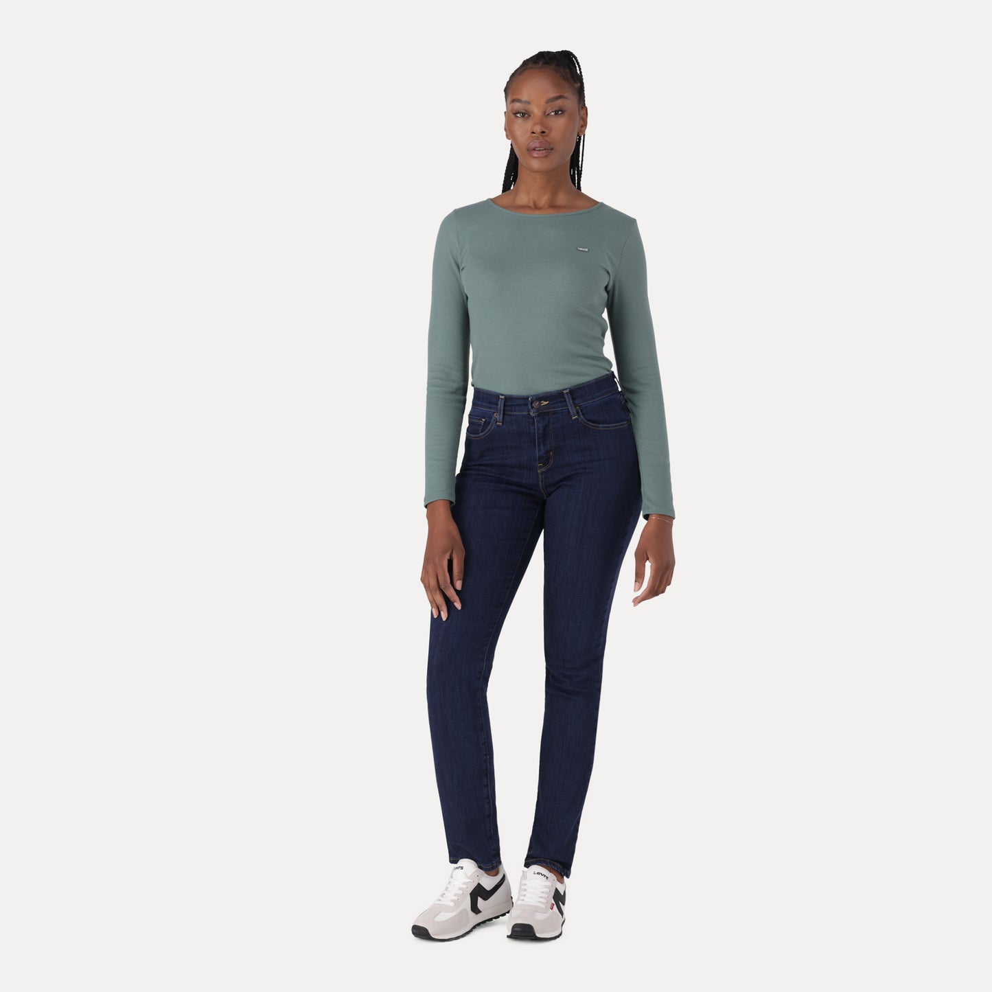 LEVI'S® WOMEN'S CURVY STRAIGHT - DARK INDIGO - FLAT FINISH