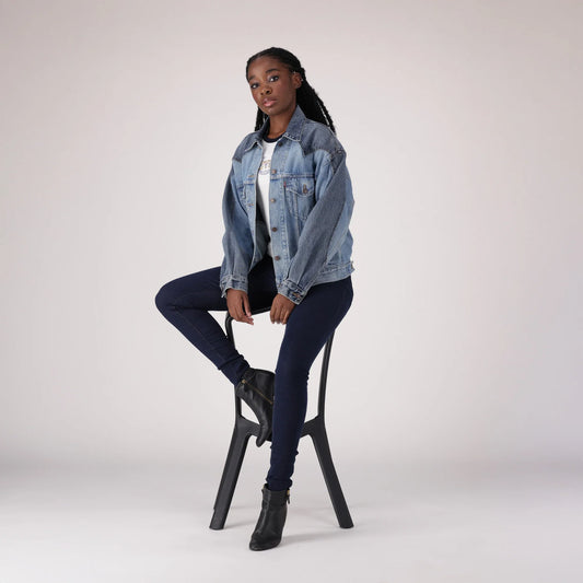 LEVI'S® WOMEN'S 720 HIGH-RISE SUPER SKINNY JEANS - DARK INDIGO - FLAT FINISH