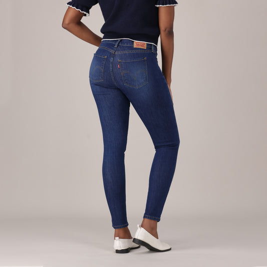 LEVI'S® WOMEN'S CURVY SUPER SKINNY - DARK INDIGO - WORN IN