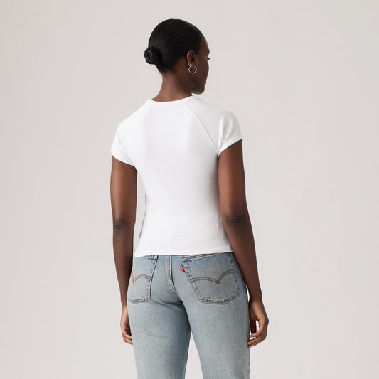 LEVI'S® WOMEN'S GRAPHIC RILEY RAGLAN TEE - WHITE