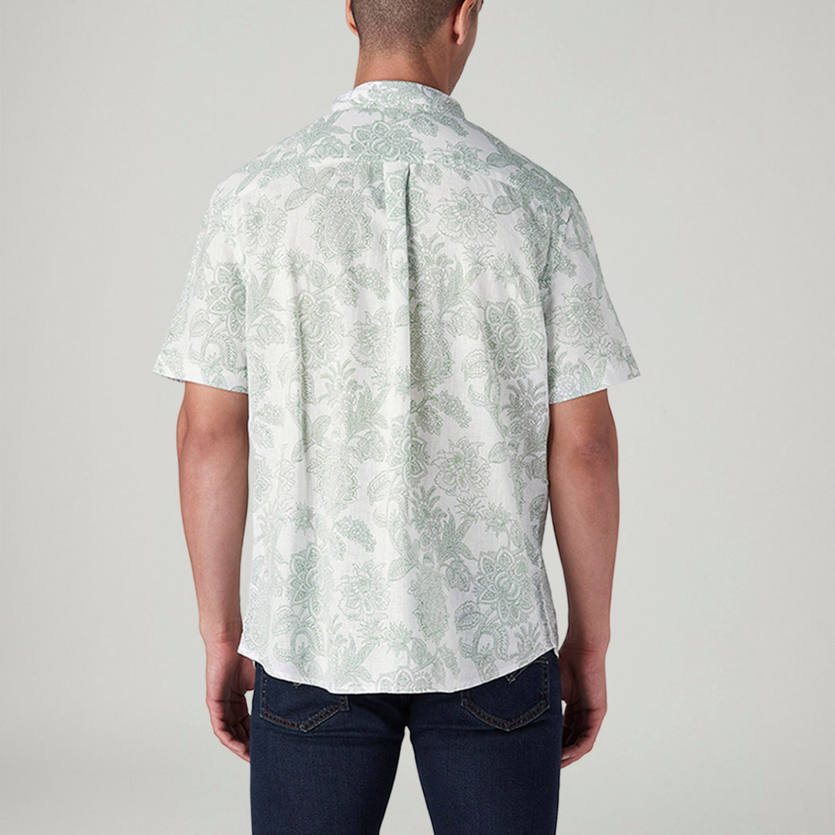 LEVI'S® MEN'S PRINTED SLIM FIT LINEN SHIRT - WHITE