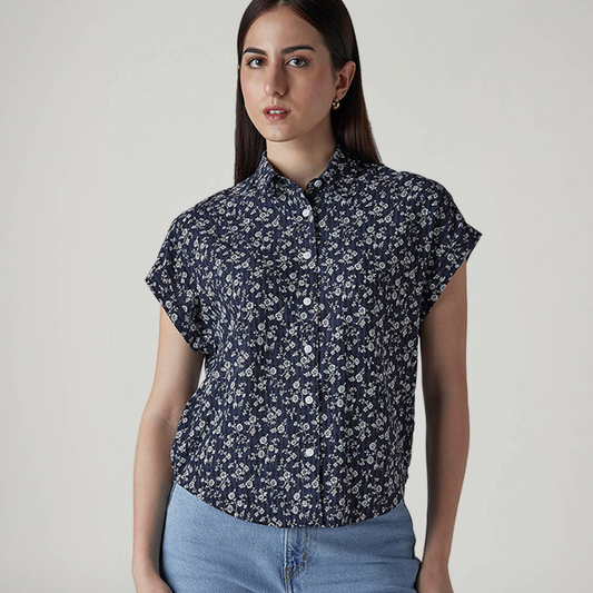Levi's® Women's Floral Regular Fit Easy Shirt - Navy