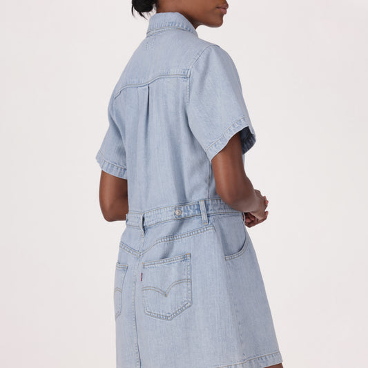 LEVI'S® WOMEN'S SHORT-SLEEVE LOGAN WESTERN DRESS - MULTI COLOUR