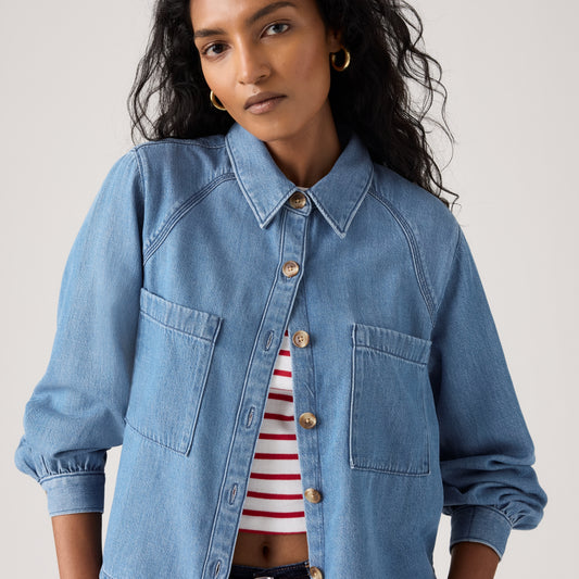 LEVI'S® WOMEN'S TINI LONG-SLEEVE UTILITY SHIRT - MULTI COLOUR