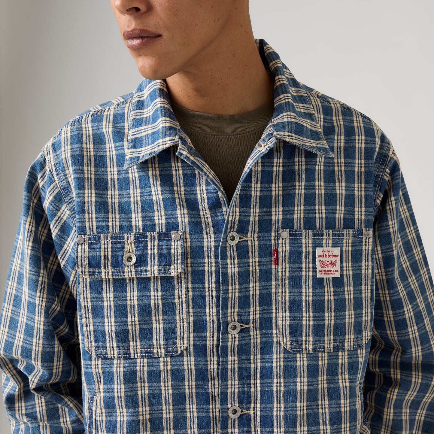 LEVI'S® MEN’S SUNRISE TRUCKER JACKET - MED INDIGO - WORN IN