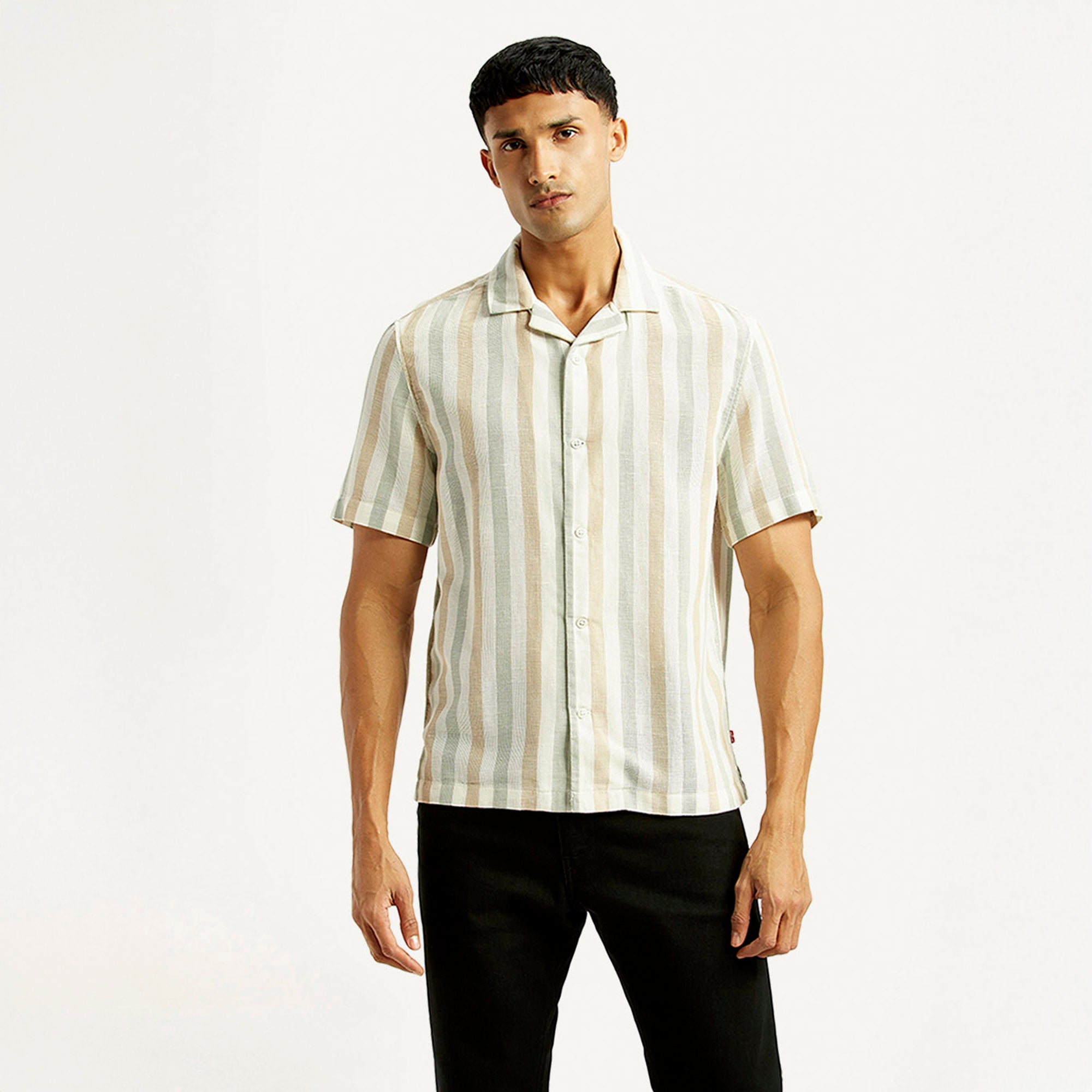 LEVI'S® MEN'S LINEN BLEND SLIM FIT RESORT COLLAR SHIRT