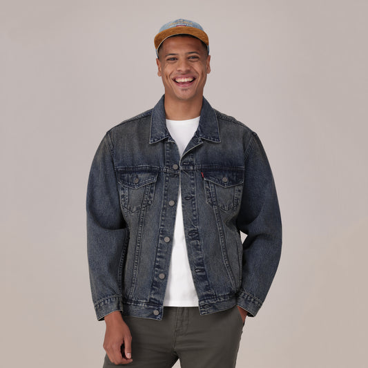 LEVI'S® MEN'S RELAXED TRUCKER JACKET - BLACK