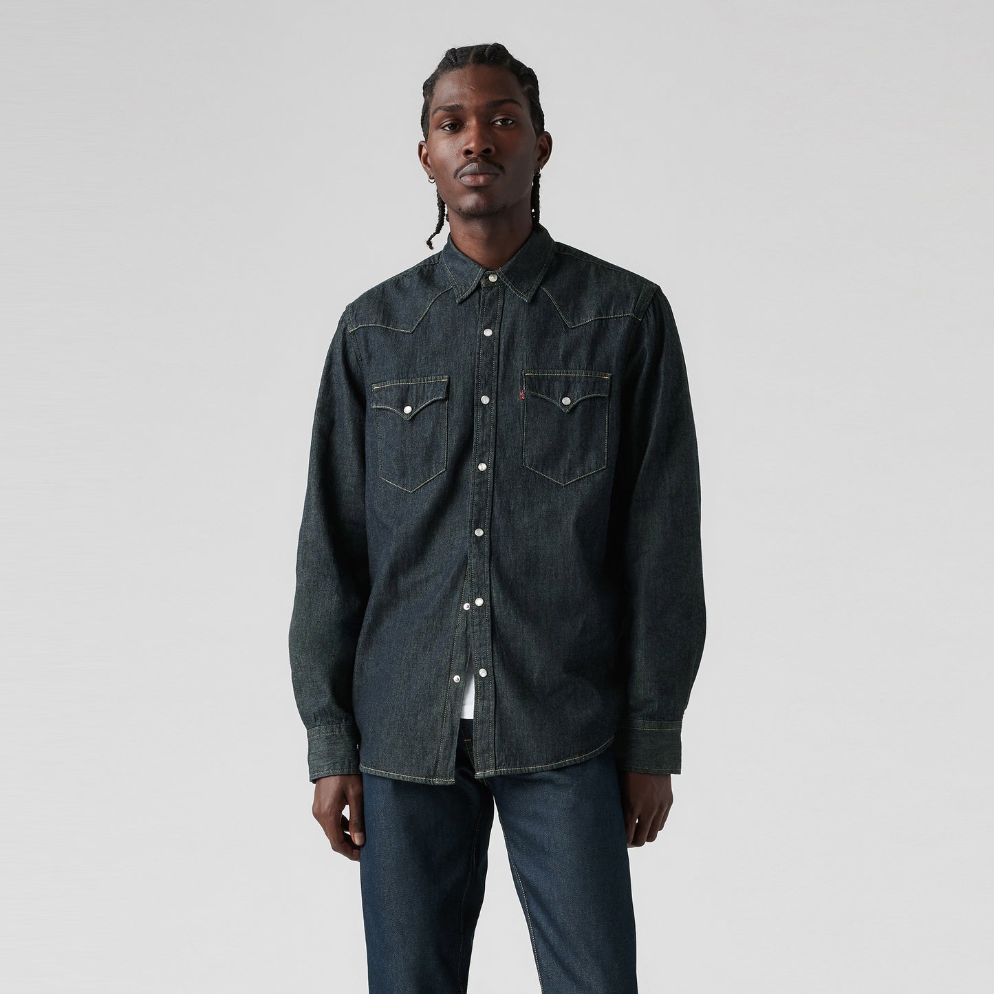 LEVI'S® MEN'S CLASSIC STANDARD FIT WESTERN SHIRT - BLUE
