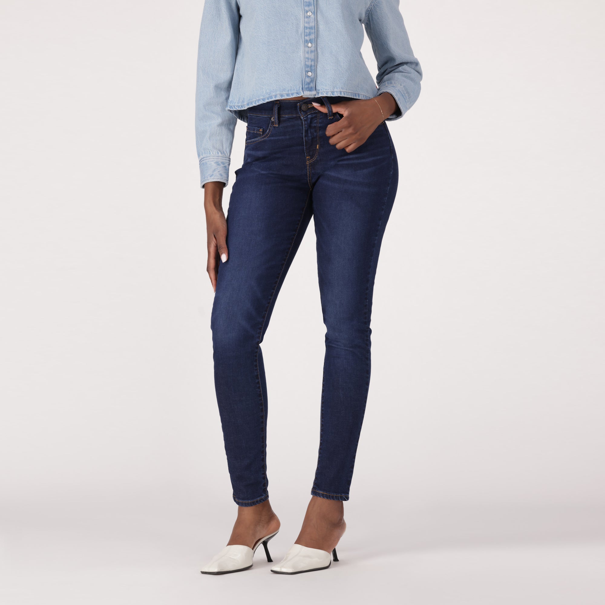 LEVI'S® WOMEN'S CURVY SKINNY - DARK INDIGO WORN IN