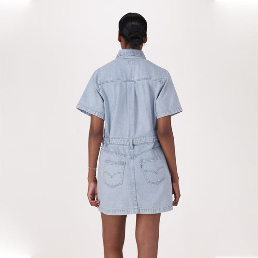 LEVI'S® WOMEN'S SHORT-SLEEVE LOGAN WESTERN DRESS - MULTI COLOUR