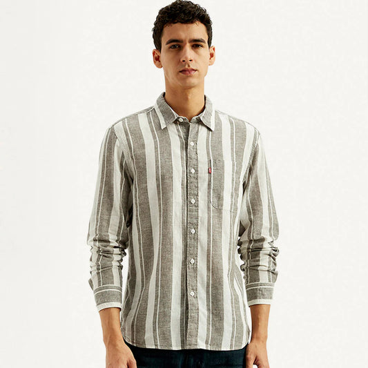 LEVI'S®MEN'S STRIPED SLIM FIT LINEN SHIRT - MULTI COLOUR