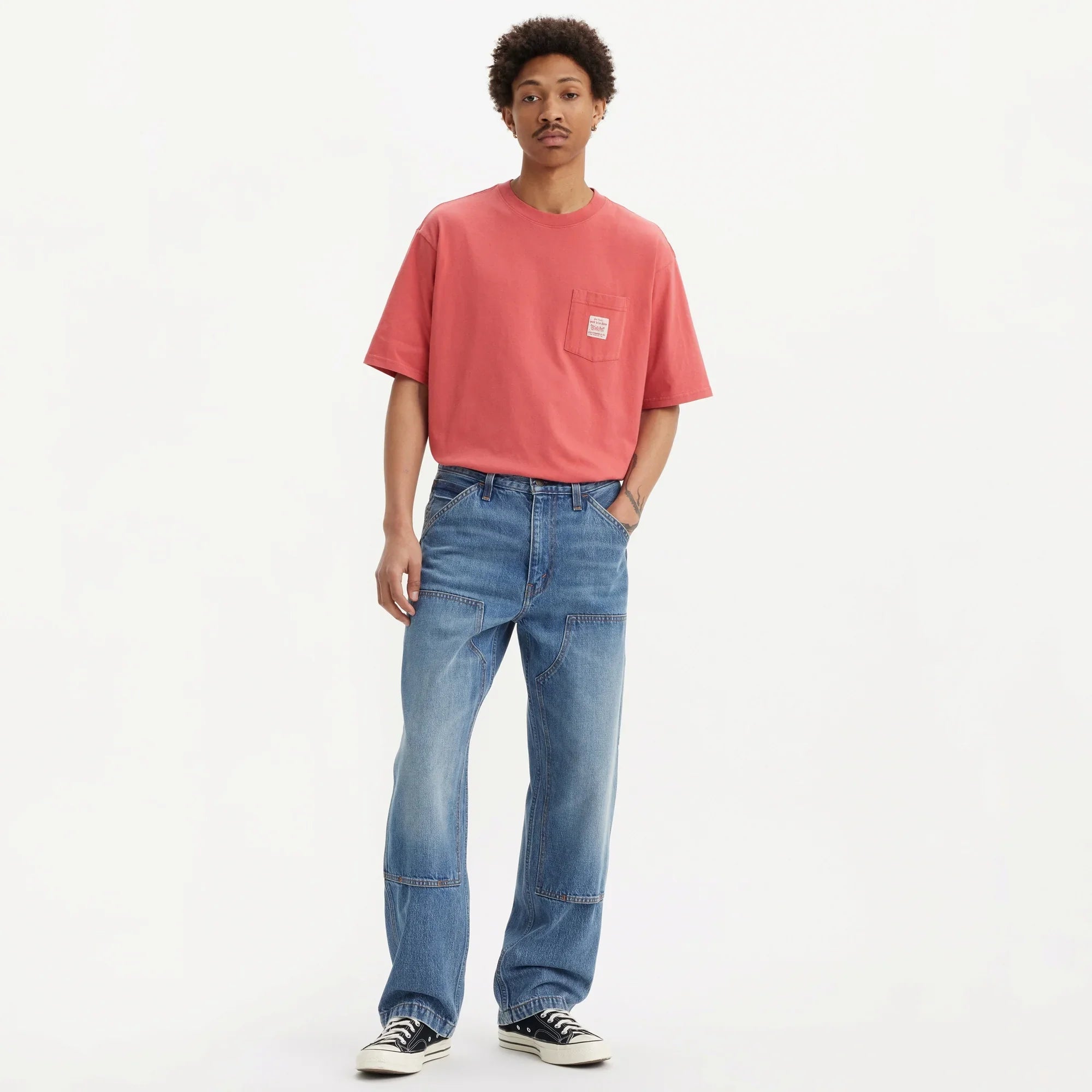 LEVI'S® MEN'S 568™ LOOSE STRAIGHT DOUBLE-KNEE CARPENTER - MEDIUM WASH