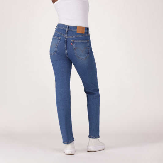 LEVI'S® WOMEN'S WEDGIE SLIM JEANS - MED INDIGO - WORN IN