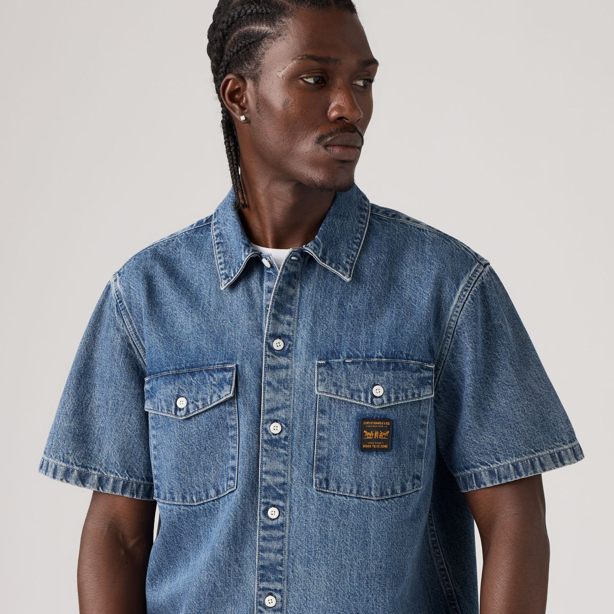 LEVI'S® MEN'S LONG-SLEEVE WORKER SHIRT - MULTI-COLOR