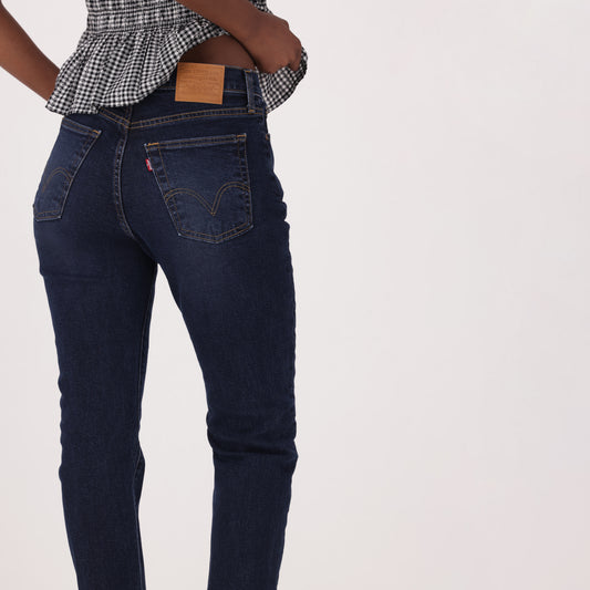 LEVI'S® WOMEN'S WEDGIE SLIM JEANS - MED INDIGO - WORN IN
