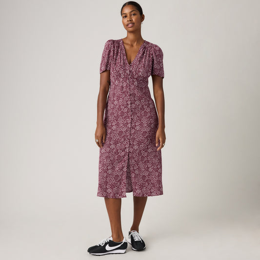 LEVI'S® WOMEN'S PAOLA SHORT-SLEEVE MIDI DRESS - MULTI COLOUR