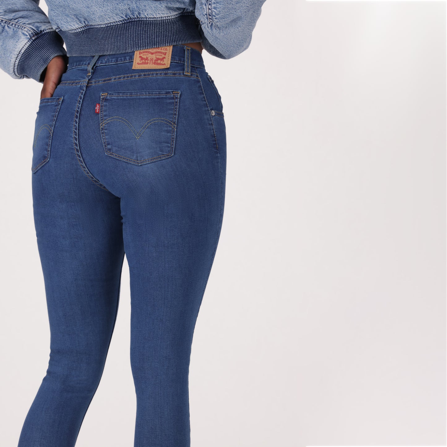 LEVI'S® WOMEN'S CURVY SUPER SKINNY - DARK INDIGO - WORN IN