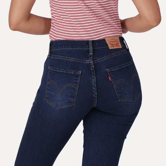 LEVI'S® WOMEN'S CURVY FLARE  - DARK INDIGO - WORN IN