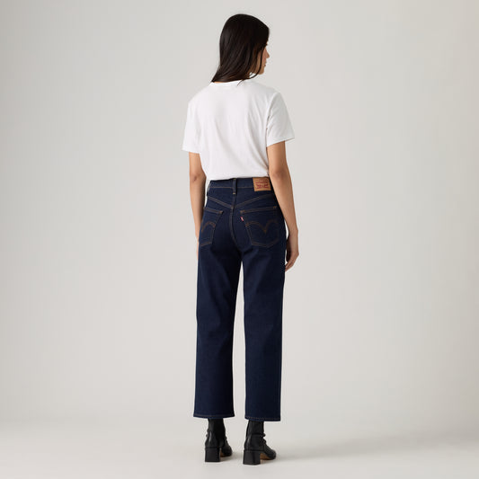 LEVI'S® WOMEN'S RIBCAGE STRAIGHT ANKLE JEANS - BLACK