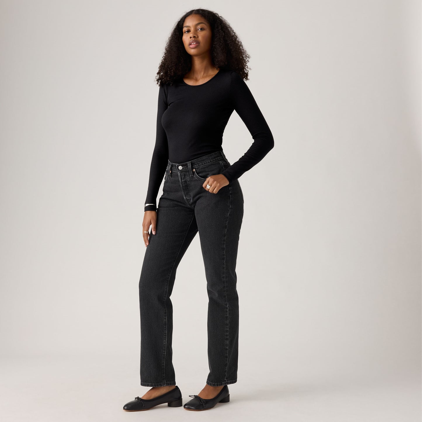 LEVI'S® WOMEN'S 501® CURVE JEANS - MED INDIGO - WORN IN