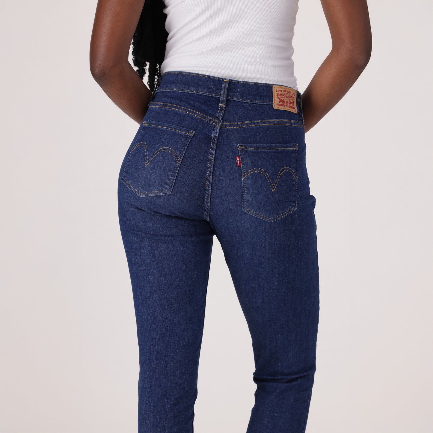 LEVI'S® CURVY HIGH-RISE SUPERSKINNY - DARK INDIGO - WORN IN