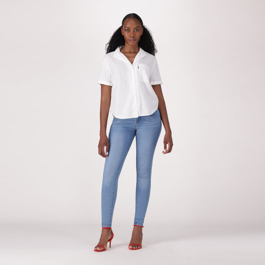 LEVI'S® WOMEN'S CURVY SUPER SKINNY - MED INDIGO - WORN IN