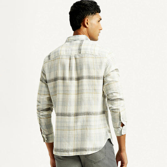 LEVI'S®MEN'S PLAID SLIM FIT LINEN SHIRT - MULTI COLOUR