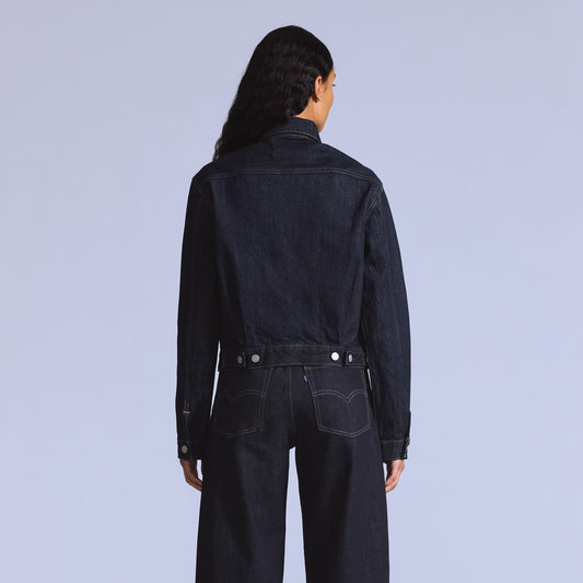 LEVI’S® BLUE TAB™ WOMEN’S TYPE II TRUCKER JACKET - DARK INDIGO FLAT FINISH