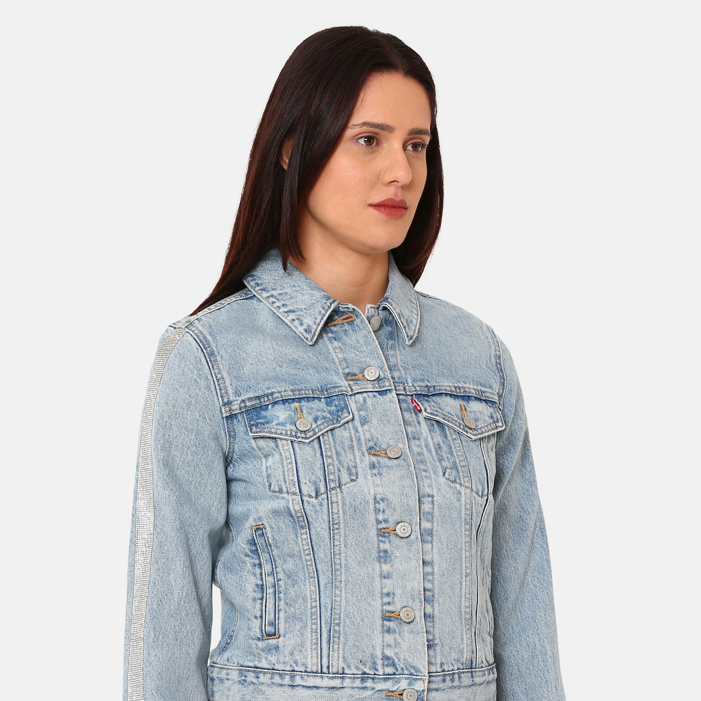 LEVI’S® WOMEN'S ORIGINAL TRUCKER JACKET - LIGHT INDIGO - FLAT FINISH