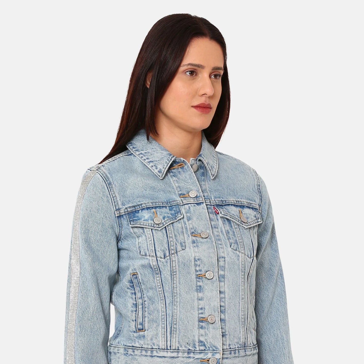 LEVI’S® WOMEN'S ORIGINAL TRUCKER JACKET - LIGHT INDIGO - FLAT FINISH