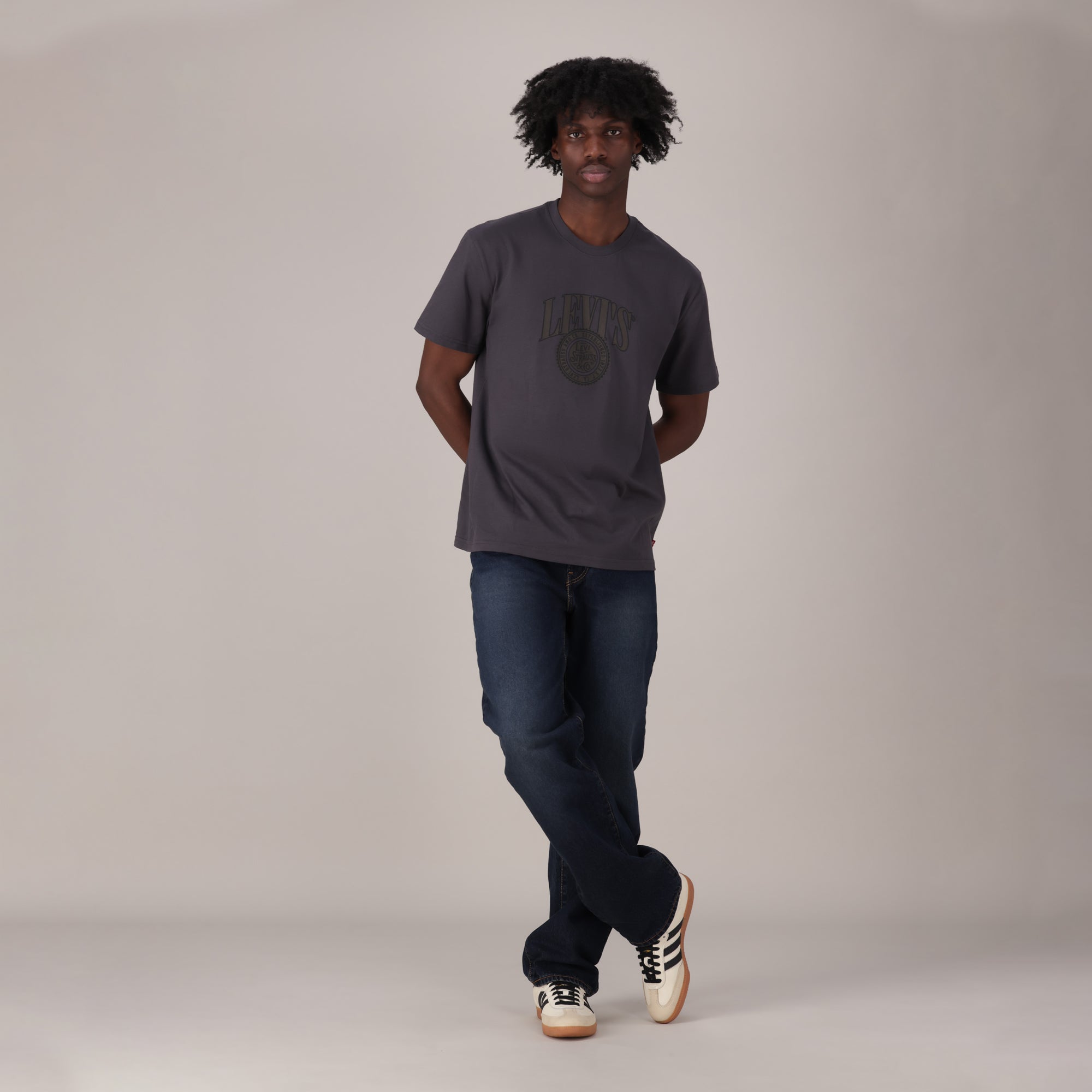 LEVI'S® MEN'S 555™ RELAXED STRAIGHT JEANS - DARK INDIGO - WORN IN