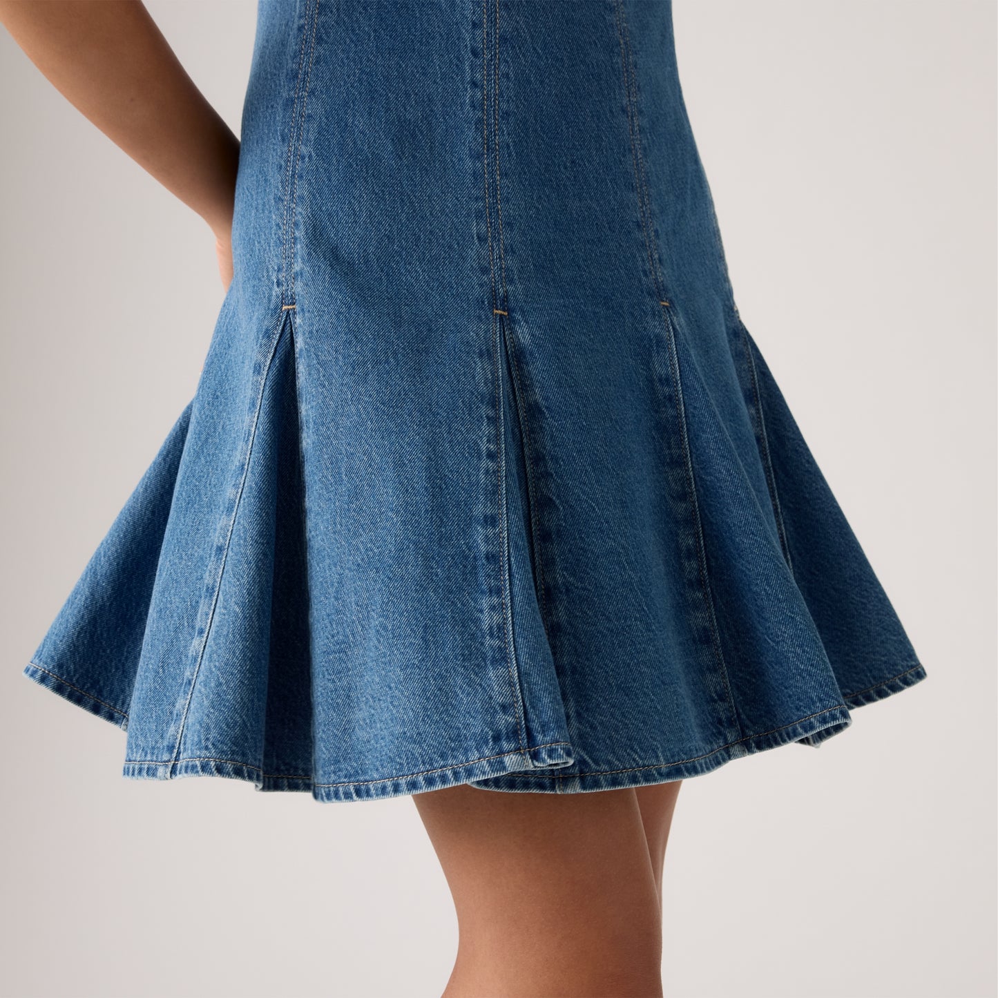 LEVI'S® WOMEN'S DENIM GODET DRESS - BLUE