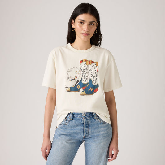 LEVI'S® WOMEN'S GRAPHIC TABOR T-SHIRT - WHITE