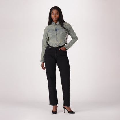 LEVI'S® WOMEN'S 501® CURVE JEANS - MED INDIGO - WORN IN