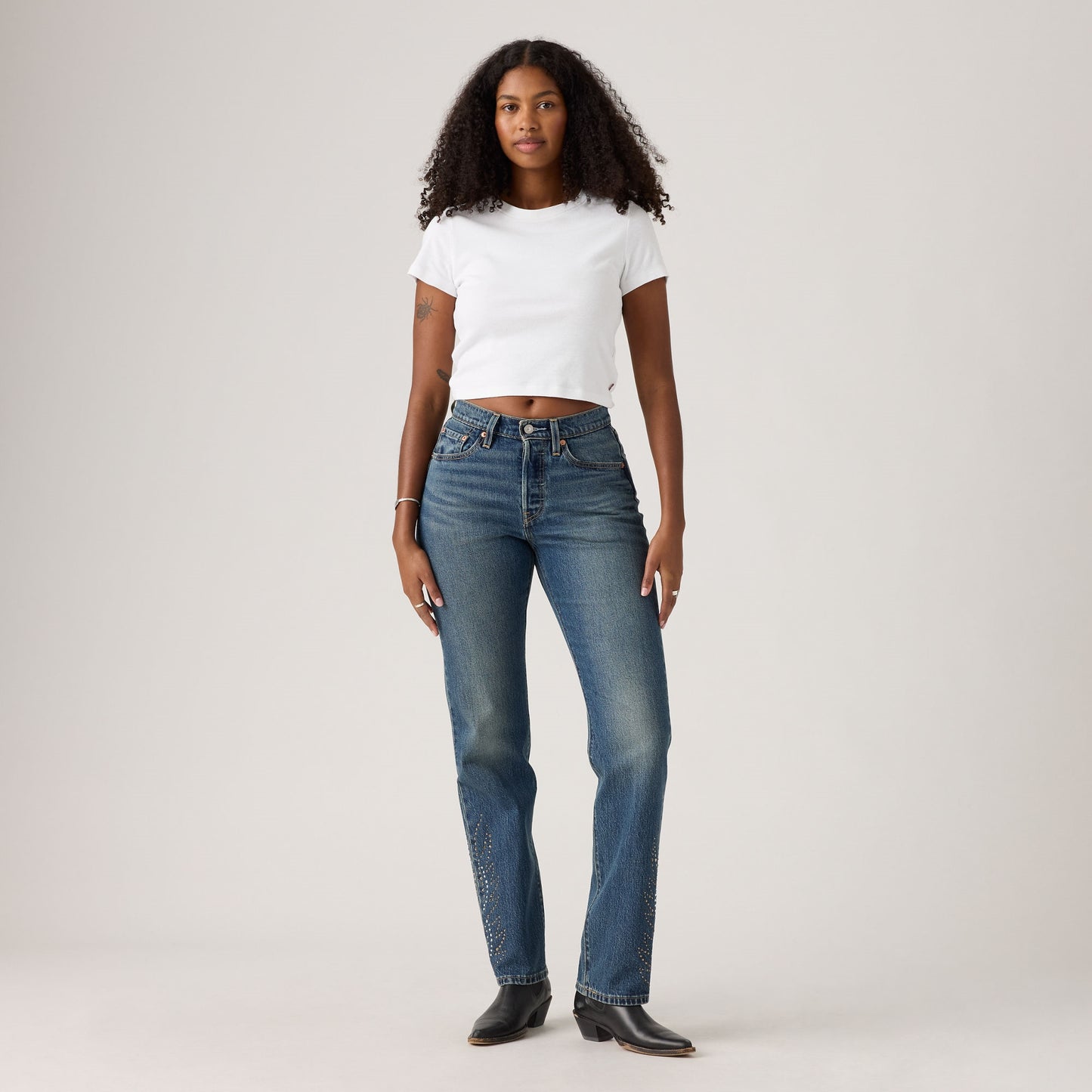 LEVI'S® WOMEN'S 501® CURVE JEANS - MED INDIGO - WORN IN