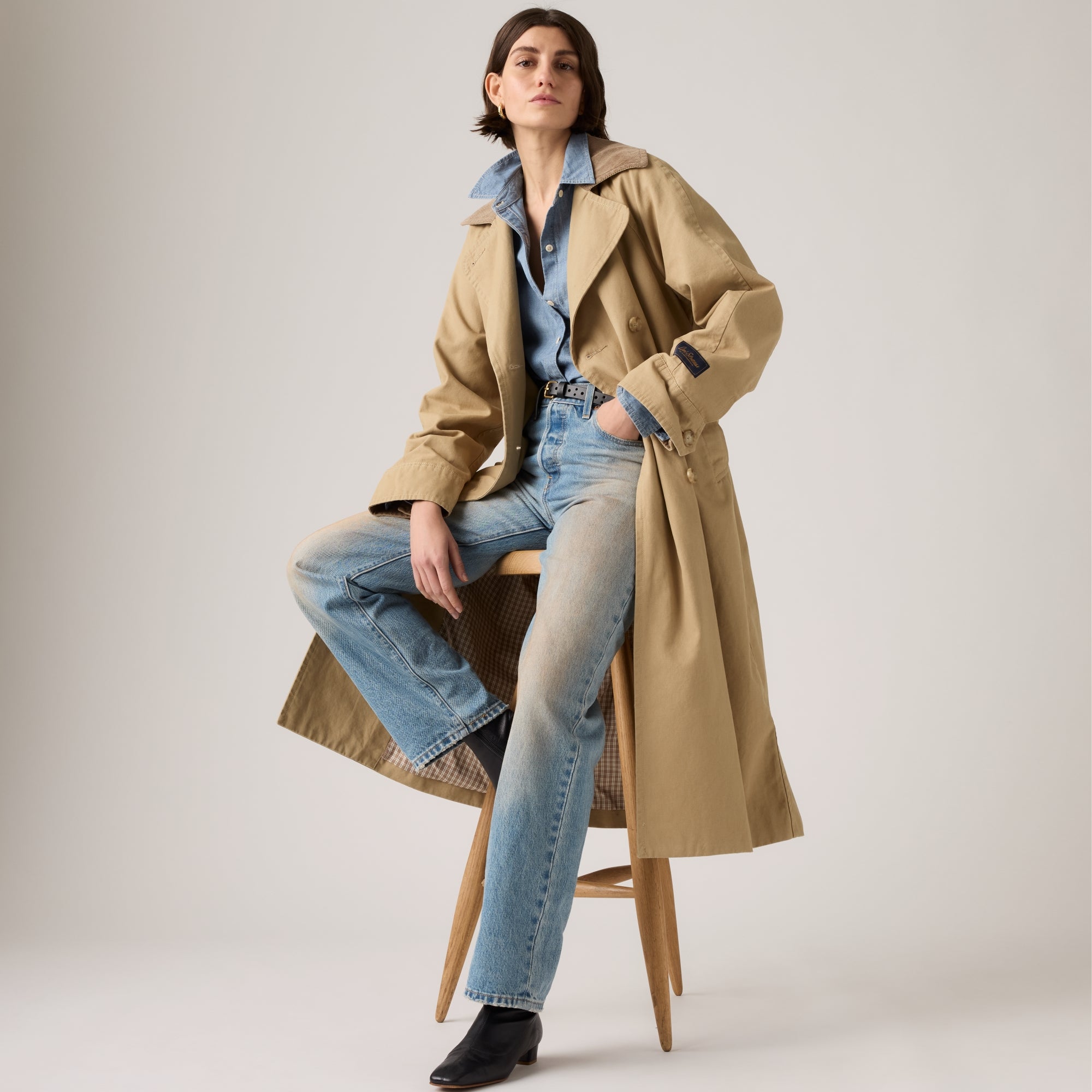【ぱぴ】美品　eaphi WESTERN LONG COAT beige 0215a560f11a78b941b539d90ca066