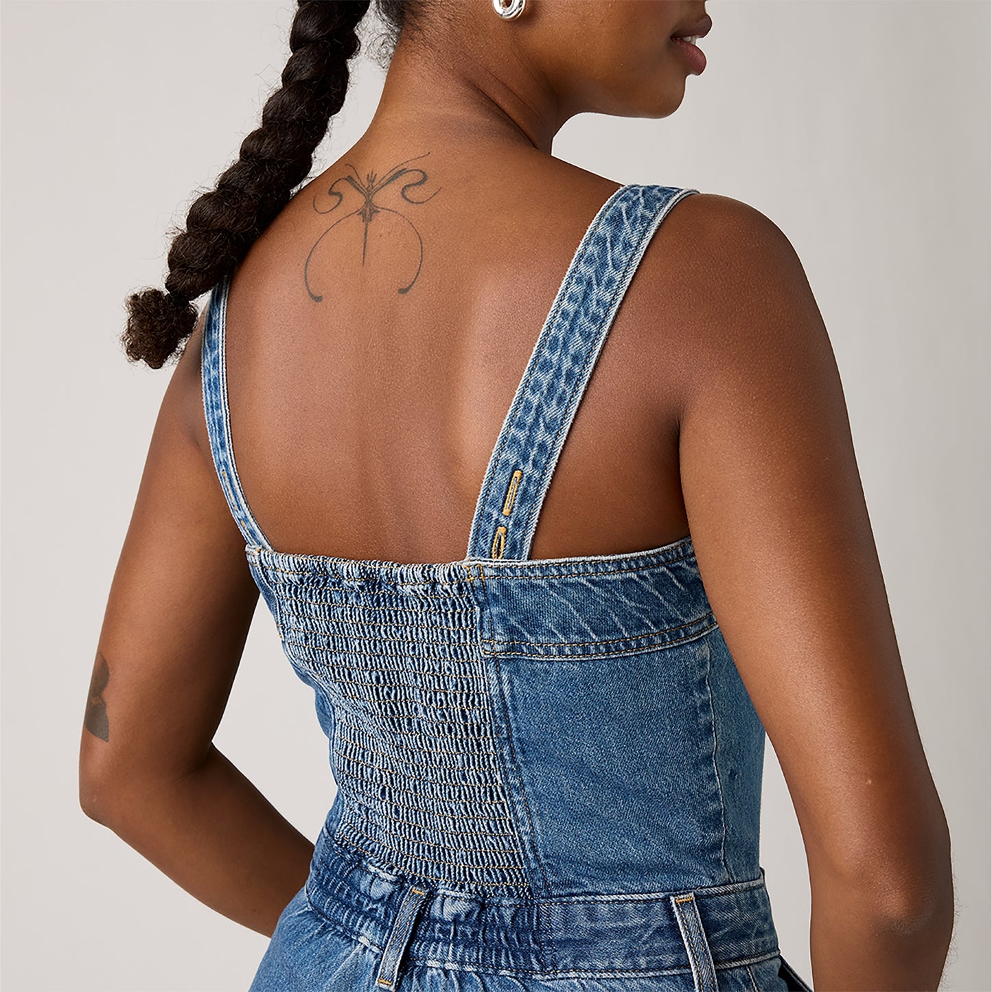 LEVI'S® WOMEN'S DREA JUMPSUIT - MED INDIGO - FLAT FINISH
