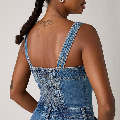 LEVI'S® WOMEN'S DREA JUMPSUIT - MED INDIGO - FLAT FINISH