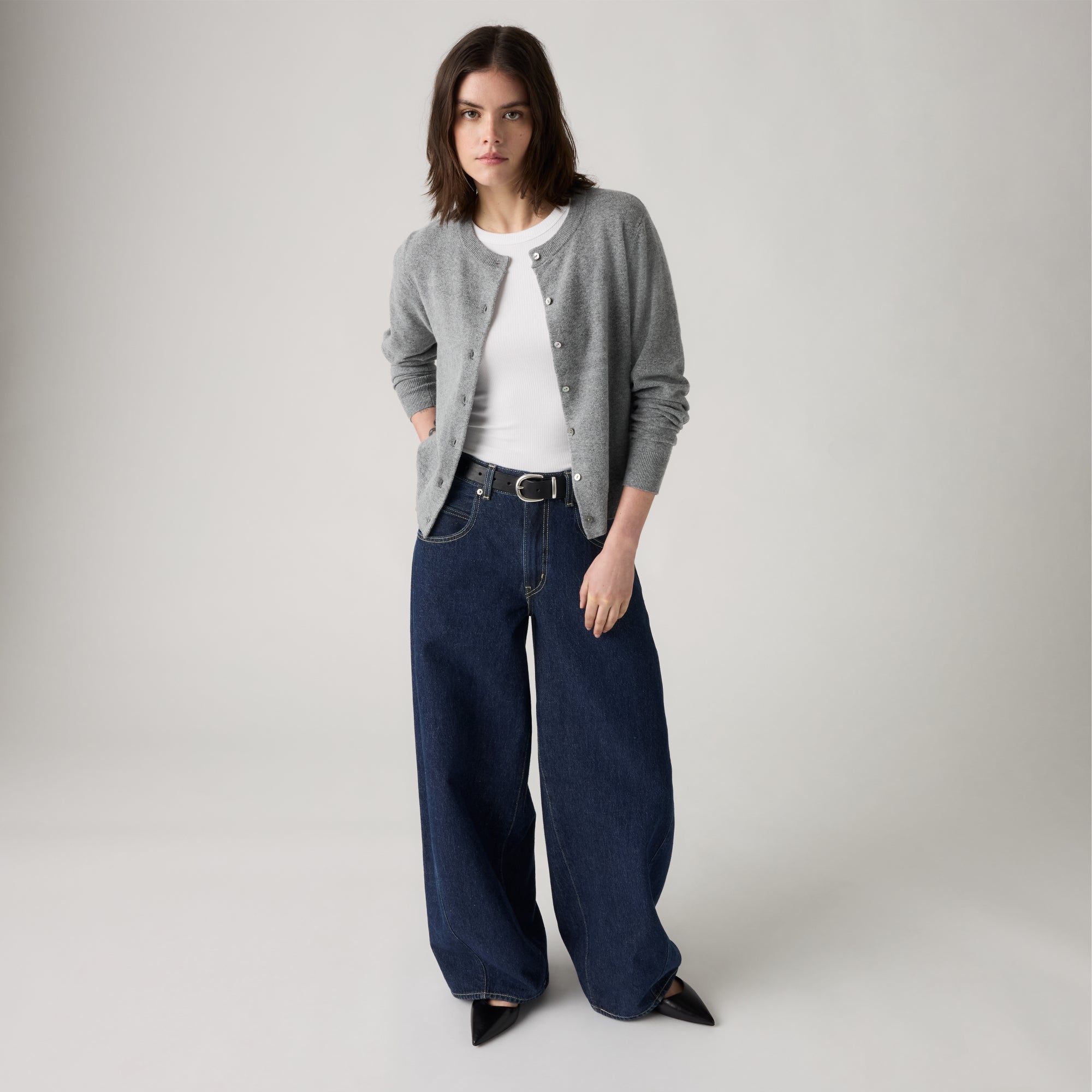 LEVI'S® WOMEN'S SUPER BAGGY BARREL JEANS - DARK INDIGO FLAT FINISH