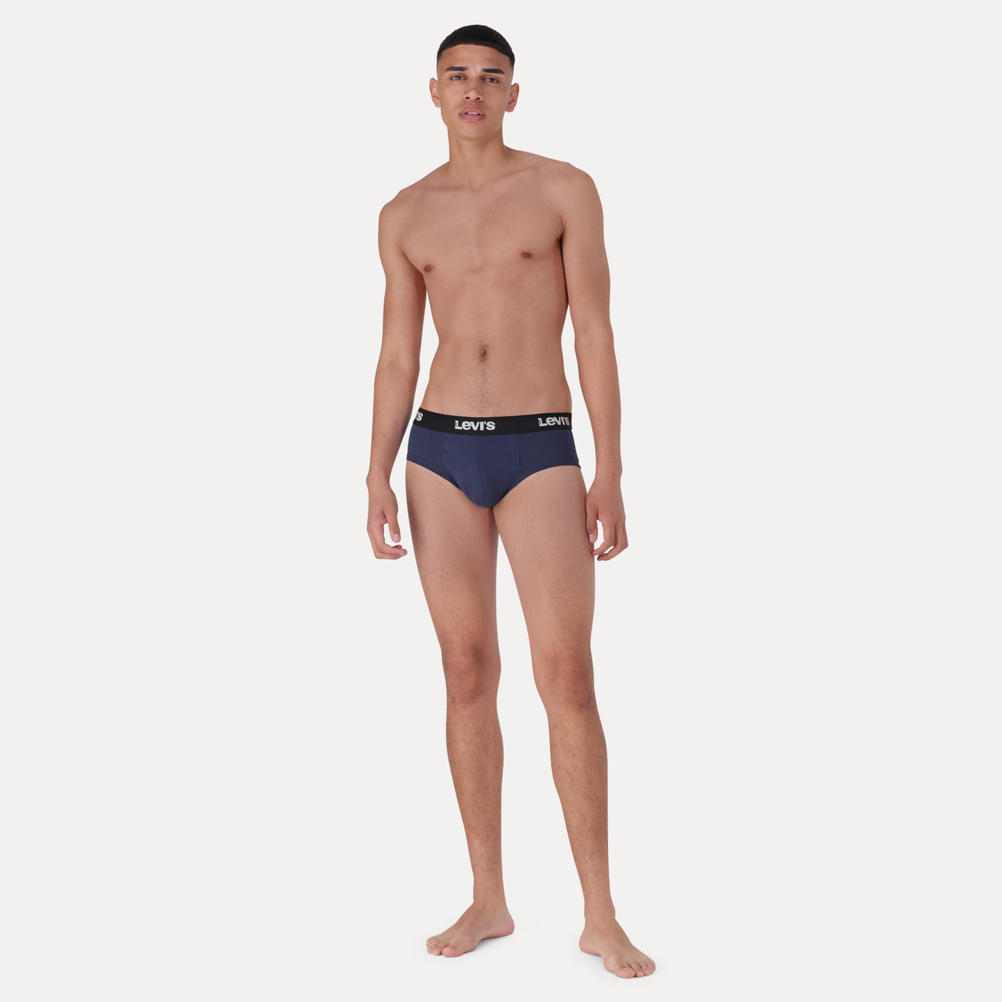LEVI'S® MEN'S SOLID LOGO BRIEF (2 PACK) - BLUE