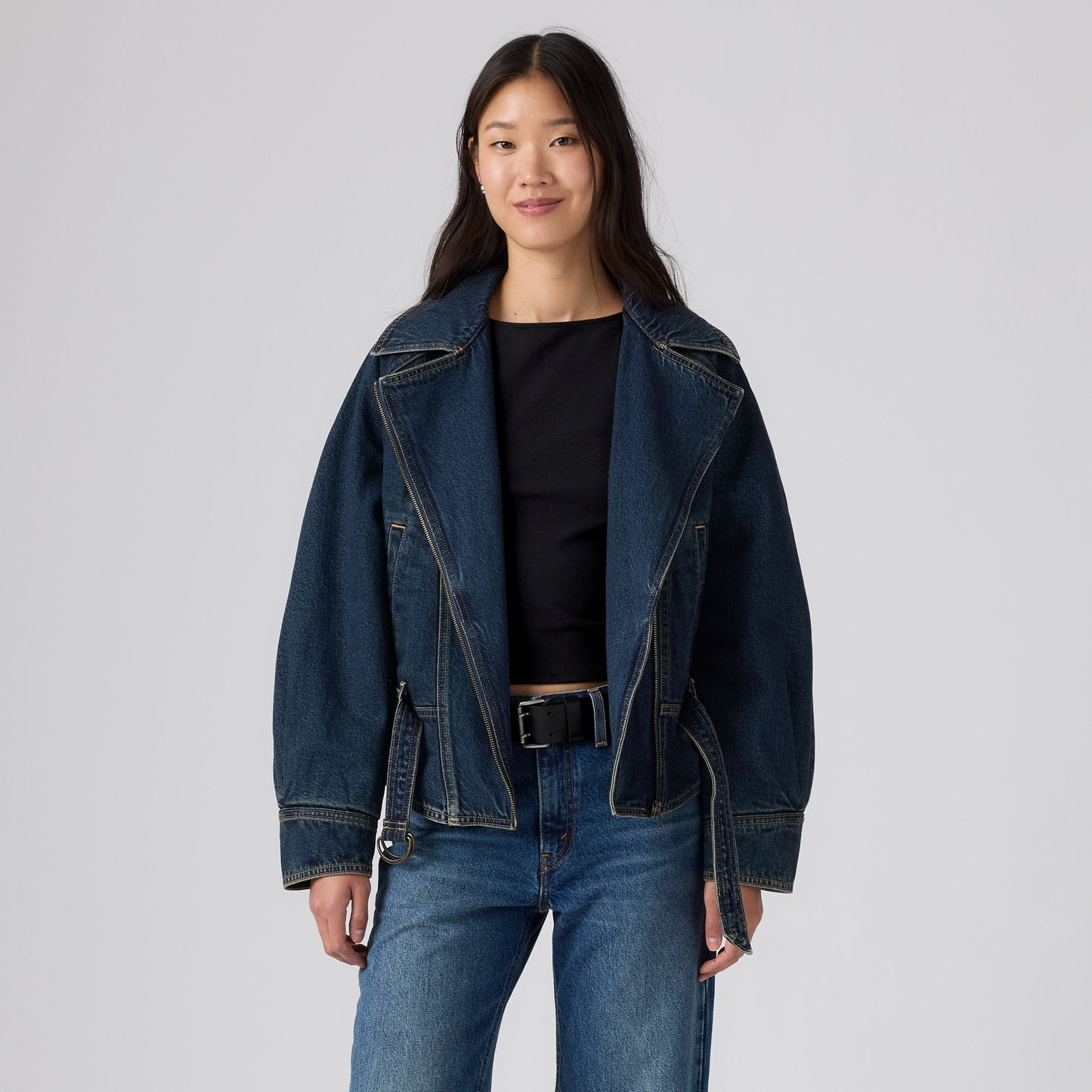 LEVI'S® WOMEN'S 80'S BOMBER JACKET - MED INDIGO - WORN IN