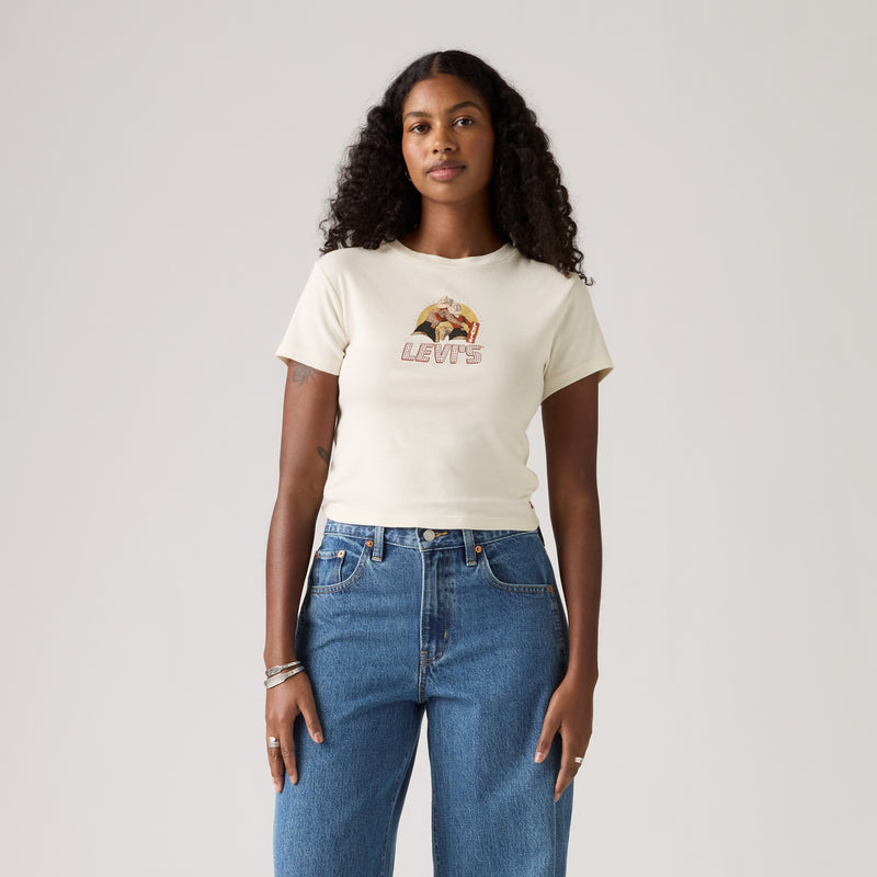 LEVI'S® WOMEN'S GRAPHIC ESSENTIAL SPORTY TEE - WHITE