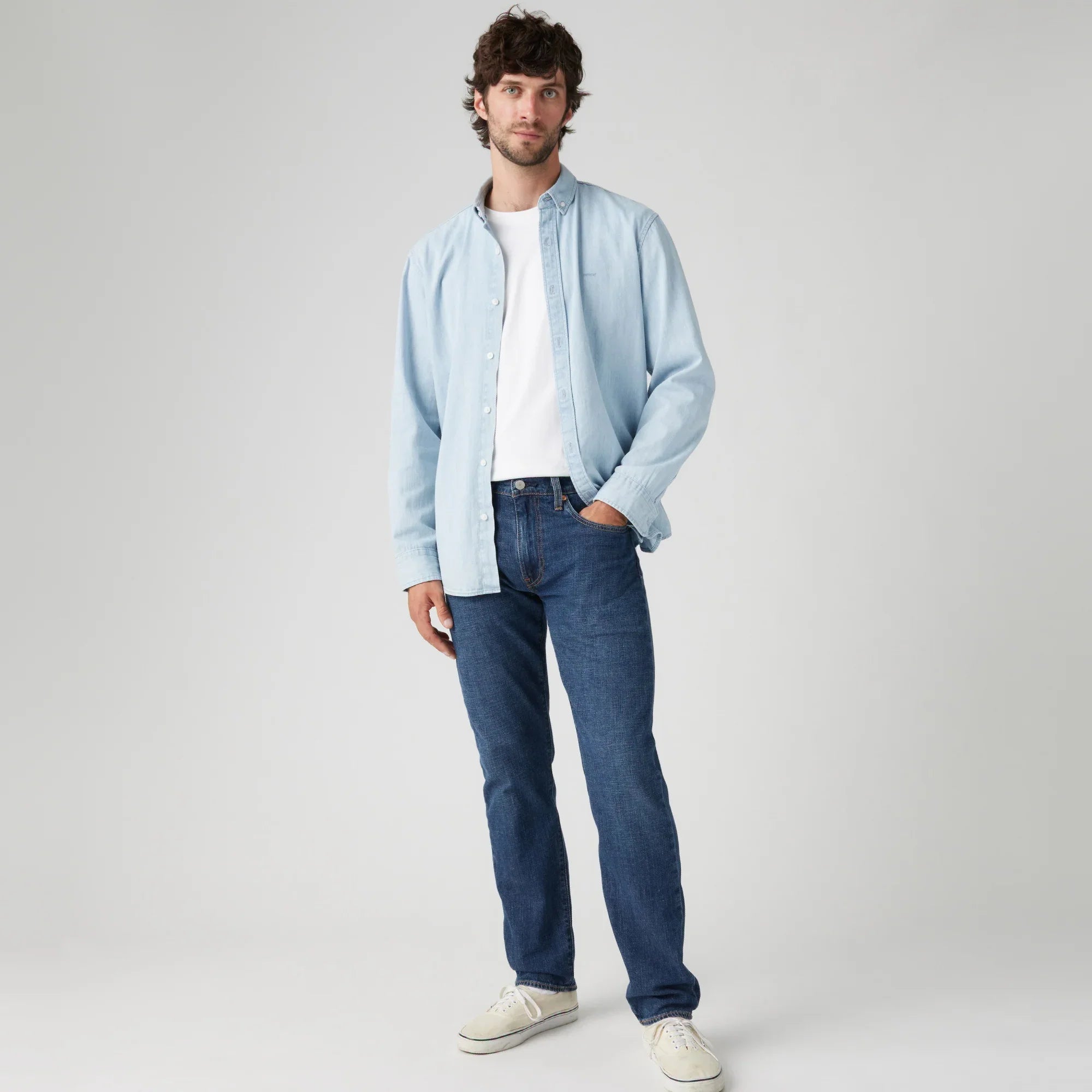 LEVI'S® MEN'S LINEN 502™ TAPER JEANS - DARK WASH
