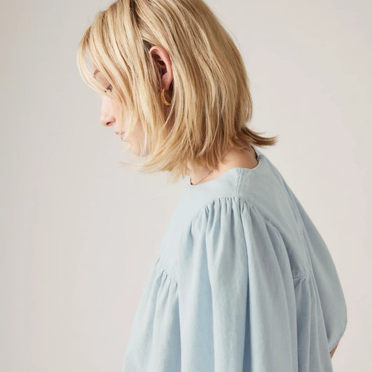 LEVI'S® WOMEN'S REYNA BLOUSE - LIGHT INDIGO - FLAT FINISH