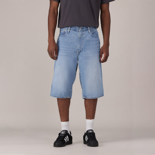 LEVI'S® MEN'S 478 BAGGY SHORTS - MED INDIGO - WORN IN